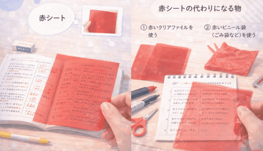 家にあるアレで赤シートの代用！試験前夜も安心