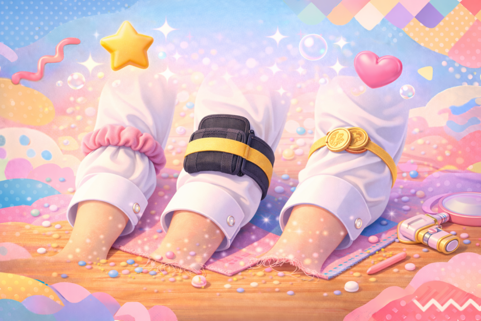 アームバンドの代用はヘアゴムやシュシュで即解決！