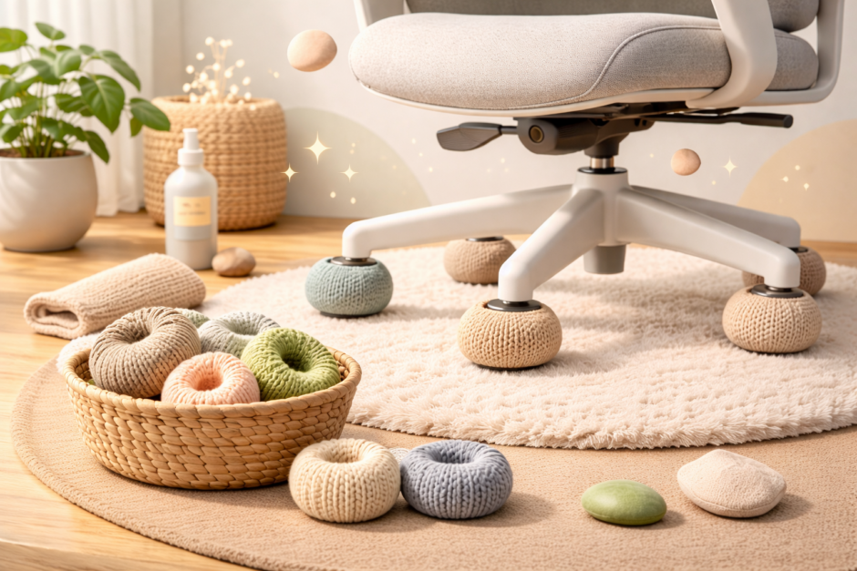 家にあるアレでキャスターカバー代用！床の傷と汚れを防ぐ裏技