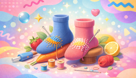 家にあるアレでダーニングマッシュルームを代用！買わずに済む靴下・衣類リペア術