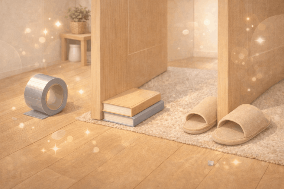 ドアストッパーの代用は段ボールで！今すぐドアを止める裏ワザ