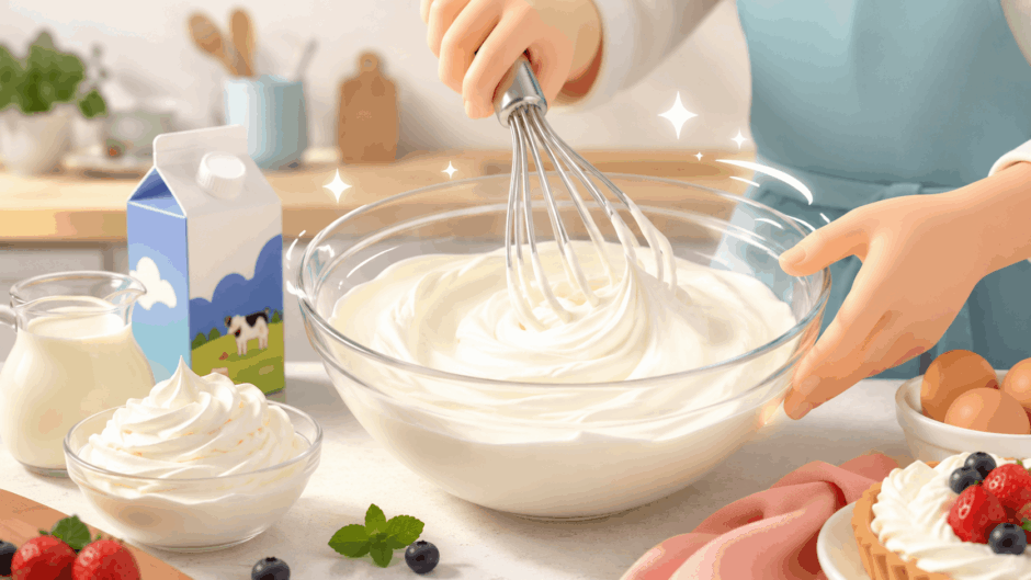 えっ振るだけ？生クリームのミキサー代用と裏技
