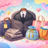 ガーメントバッグの代用は紙袋＋カバーでOK！シワにならない持ち運び術