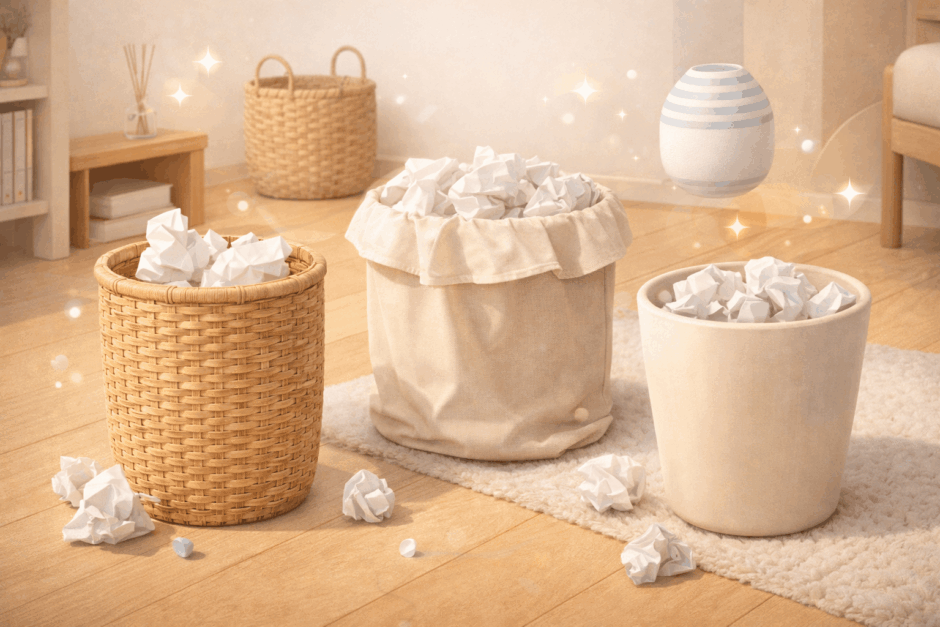 おしゃれなゴミ箱の代用はコレ！生活感を消す0円ハック