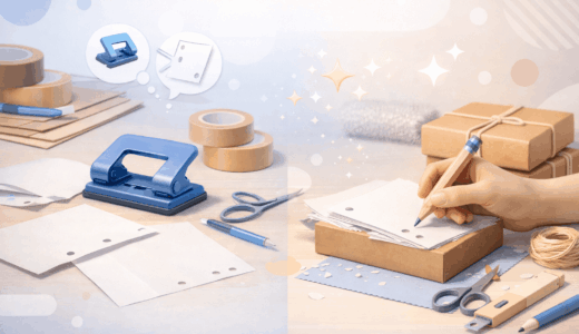 家にあるアレで穴あけパンチの代用！書類整理も即解決
