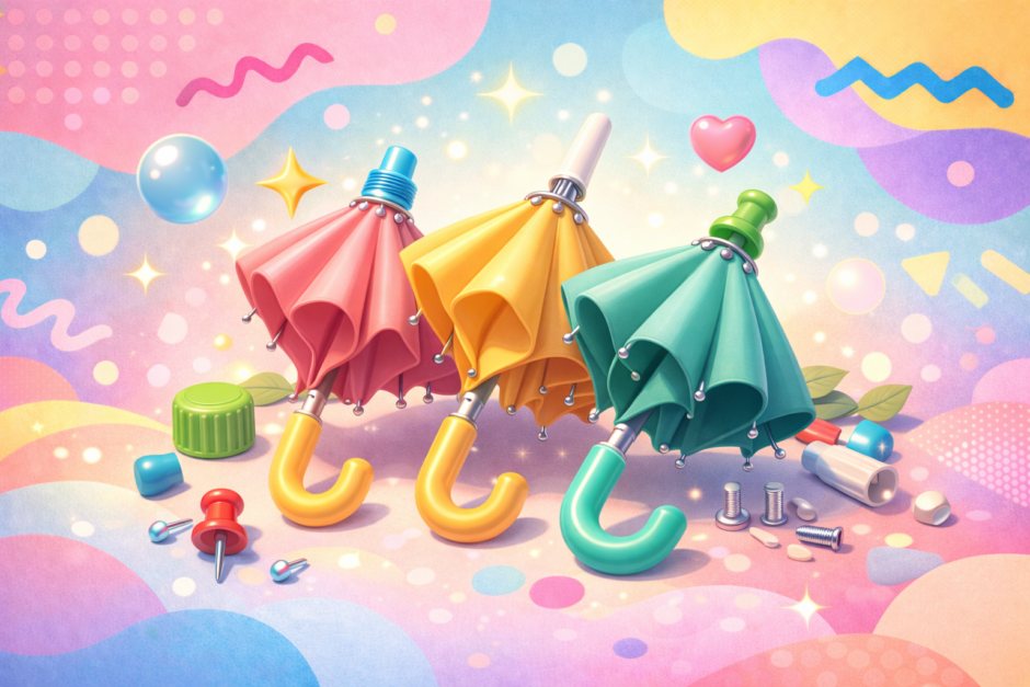 傘のつゆ先の代用は100均キットが最強！なければビーズやグルーガンで応急処置