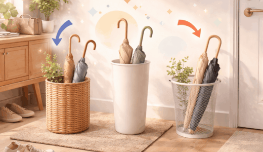 傘立ての代用はコレ！玄関が広く使える100均収納アイデア