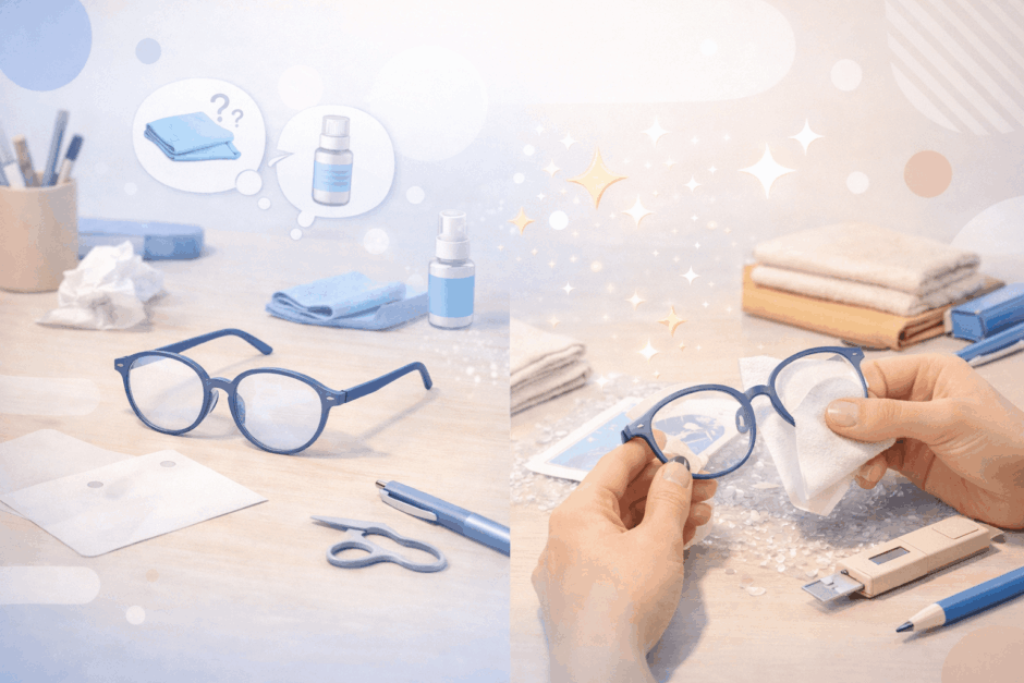 メガネ拭きの代用はコレで決まり！レンズを傷つけない裏ワザ