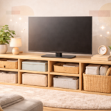 家にある無印家具でテレビ台代用!部屋が広くなる裏技