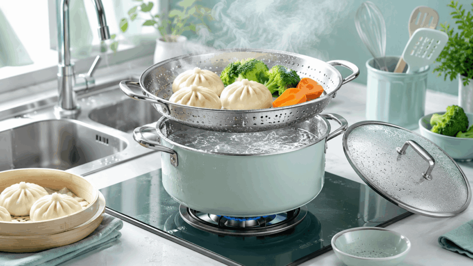 100均不要！蒸し器の代用はフライパンと小鉢で超簡単