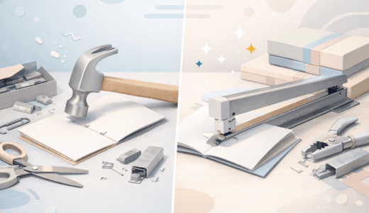 家にあるアレで中綴じホッチキスの代用！