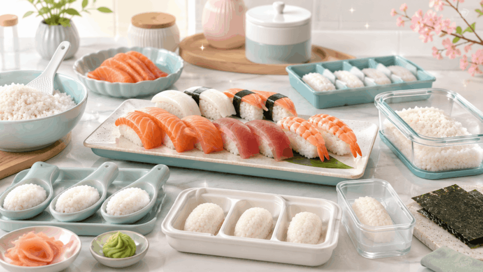 握り寿司型は買わずに代用！タッパーで綺麗に作る裏技