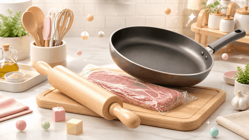 肉たたきの代用は麺棒か包丁の背