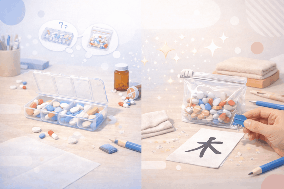 かさばらない！家にある文具でピルケースを代用する裏技