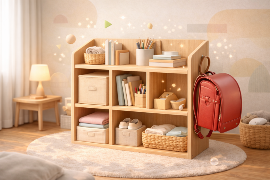 家にあるアレでランドセルラックの代用！0円から始める収納アイデア