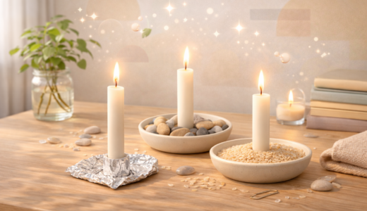 ろうそく立ての代用はアルミホイルや空き瓶で！家にあるもので即解決