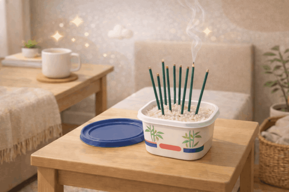 家にあるアレで線香入れの代用！0円で解決する仏具ハック