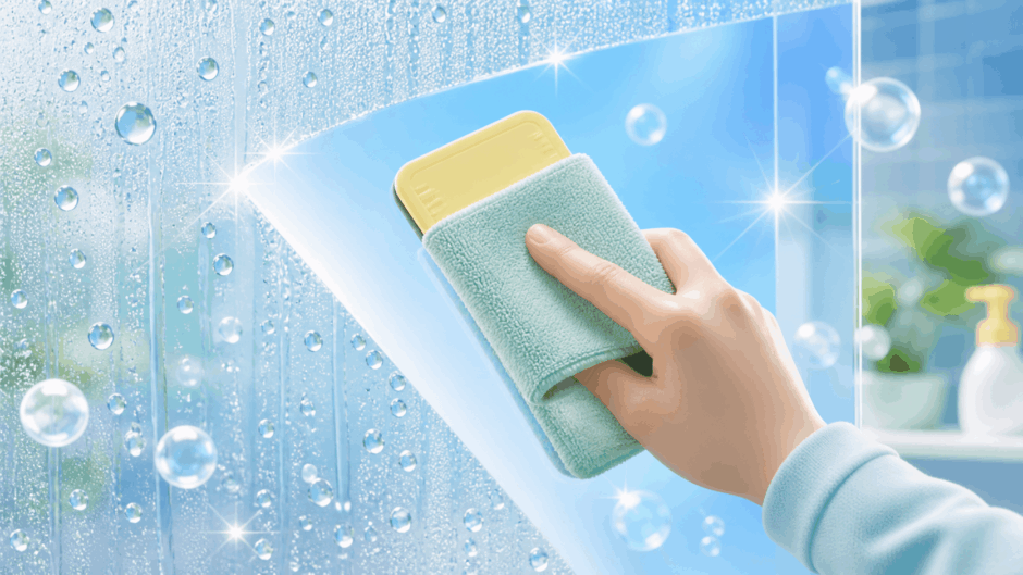 スキージーの代用はゴムベラでOK！家にあるもので水切りする裏技