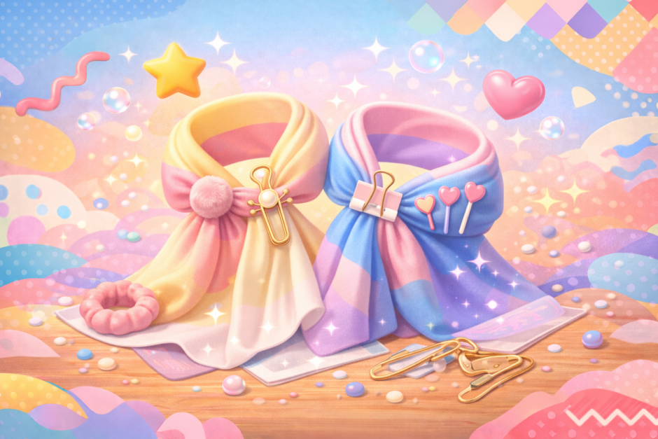 まさかヘアゴムがストールクリップの代用に？今すぐできる目からウロコの活用術