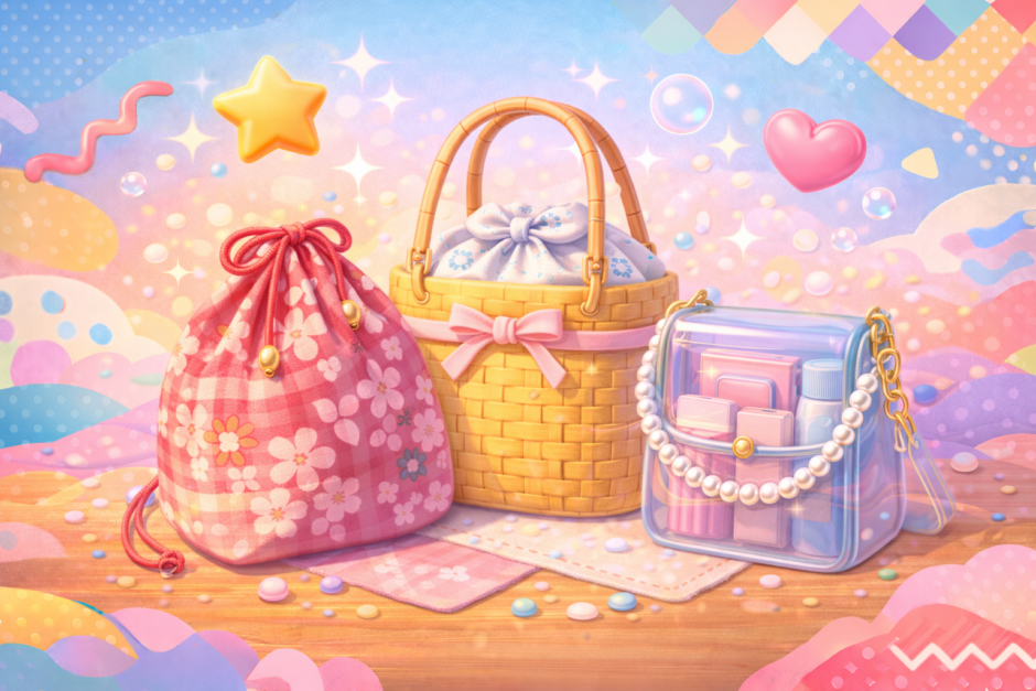 浴衣バッグの代用はコレ！家にある巾着やカゴで0円解決